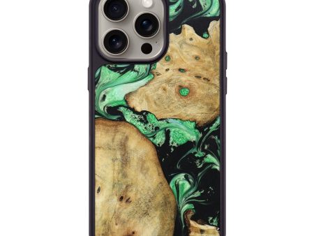 iPhone 15 Pro Max Wood+Resin Phone Case - Malcolm (Mosaic, 668212) For Sale