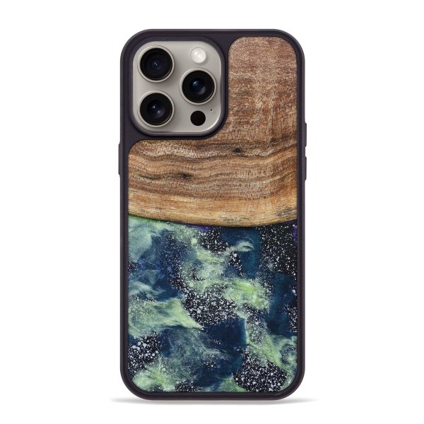 iPhone 15 Pro Max Wood+Resin Phone Case - Dominic (Cosmos, 668473) For Cheap