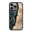 iPhone 15 Pro Max Wood+Resin Phone Case - Litzy (Green, 666409) For Discount