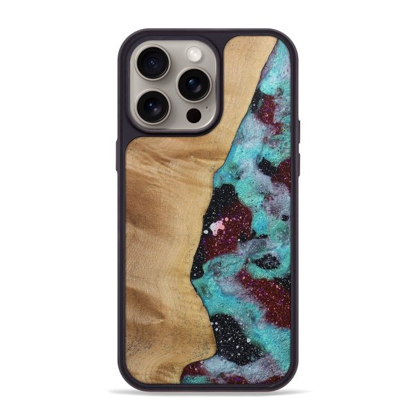 iPhone 15 Pro Max Wood+Resin Phone Case - Don (Cosmos, 667038) Online Hot Sale