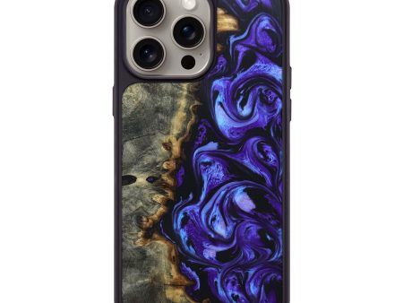 iPhone 15 Pro Max Wood+Resin Phone Case - Iris (Purple, 668975) Discount