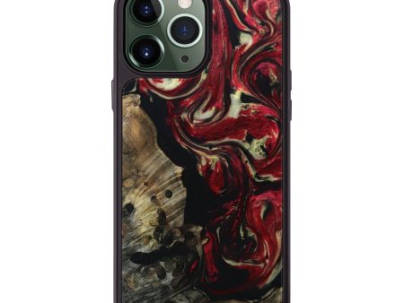 iPhone 13 Pro Max Wood+Resin Phone Case - Susan (Red, 667227) For Sale