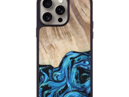 iPhone 15 Pro Max Wood+Resin Phone Case - Kane (Blue, 668654) Online Hot Sale