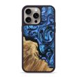 iPhone 15 Pro Max Wood+Resin Phone Case - Christopher (Blue, 666537) Online Hot Sale