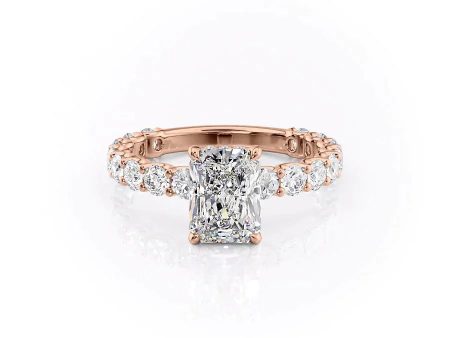 The Adelle Set With A 2 Carat Radiant Moissanite Fashion