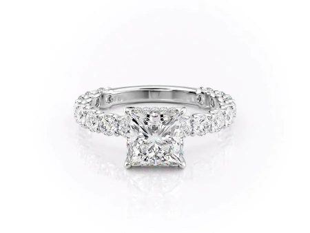 The Adelle Set With A 2.5 Carat Princess Moissanite Online Hot Sale